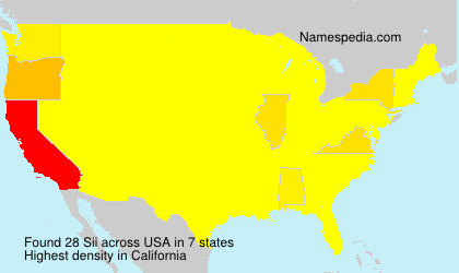 Surname Sii in USA Surname Sii in USA