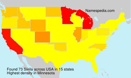 Surname Siirila in USA Surname Siirila in USA