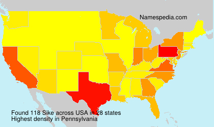 Surname Sike in USA Surname Sike in USA