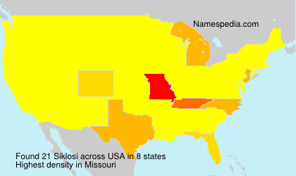 Surname Siklosi in USA Surname Siklosi in USA