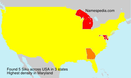 Surname Siku in USA Surname Siku in USA