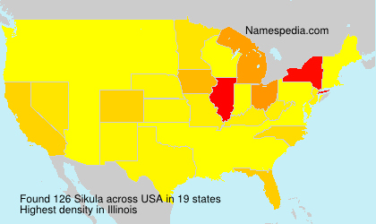 Surname Sikula in USA Surname Sikula in USA