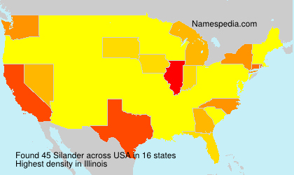 Surname Silander in USA