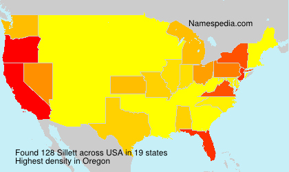 Surname Sillett in USA Surname Sillett in USA