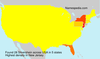 Surname Silvershein in USA Surname Silvershein in USA