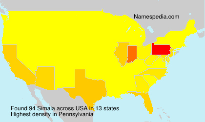 Surname Simala in USA Surname Simala in USA