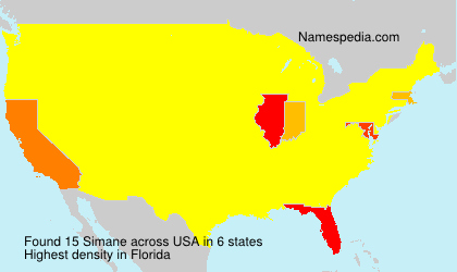 Surname Simane in USA Surname Simane in USA