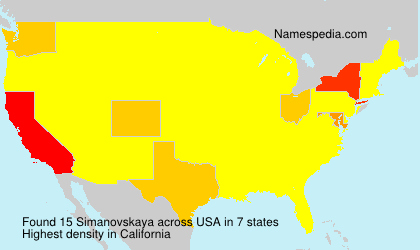 Surname Simanovskaya in USA Surname Simanovskaya in USA