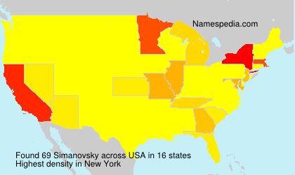 Surname Simanovsky in USA Surname Simanovsky in USA