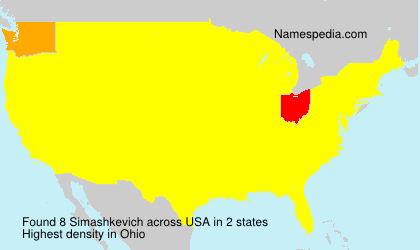Surname Simashkevich in USA Surname Simashkevich in USA