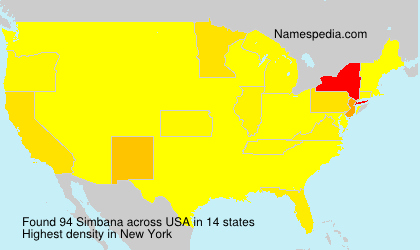 Surname Simbana in USA Surname Simbana in USA