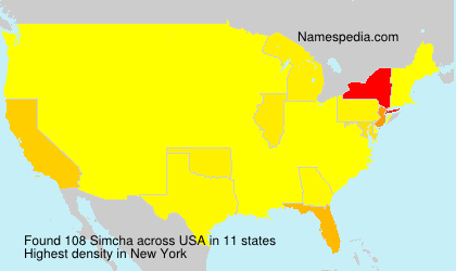 Surname Simcha in USA Surname Simcha in USA