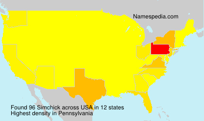Surname Simchick in USA Surname Simchick in USA