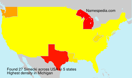 Surname Simecki in USA Surname Simecki in USA