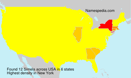 Surname Simela in USA Surname Simela in USA