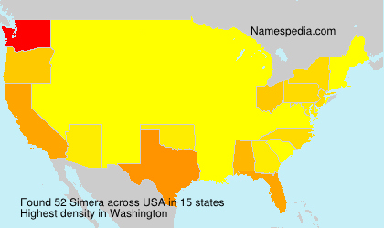 Surname Simera in USA Surname Simera in USA