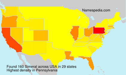 Surname Simeral in USA Surname Simeral in USA