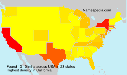Surname Simha in USA Surname Simha in USA