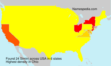 Surname Simini in USA Surname Simini in USA