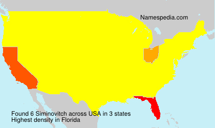 Surname Siminovitch in USA Surname Siminovitch in USA