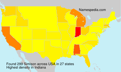 Surname Simison in USA Surname Simison in USA