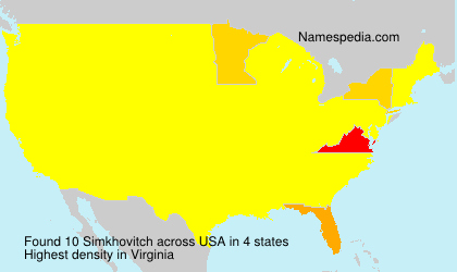 Surname Simkhovitch in USA Surname Simkhovitch in USA