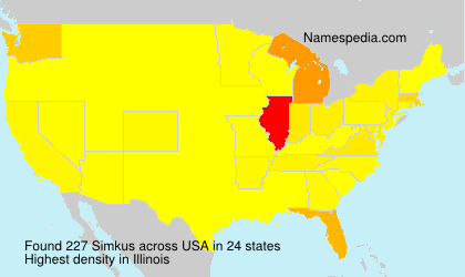 Surname Simkus in USA Surname Simkus in USA