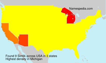 Surname Simlik in USA Surname Simlik in USA