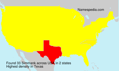 Surname Simmank in USA Surname Simmank in USA