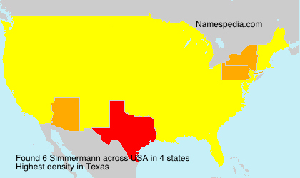Surname Simmermann in USA Surname Simmermann in USA
