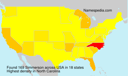 Surname Simmerson in USA Surname Simmerson in USA