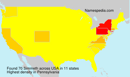 Surname Simmeth in USA Surname Simmeth in USA