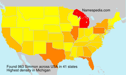 Surname Simmon in USA Surname Simmon in USA