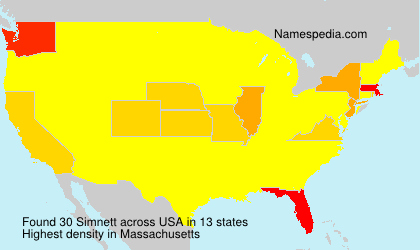 Surname Simnett in USA Surname Simnett in USA