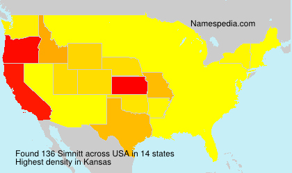 Surname Simnitt in USA Surname Simnitt in USA