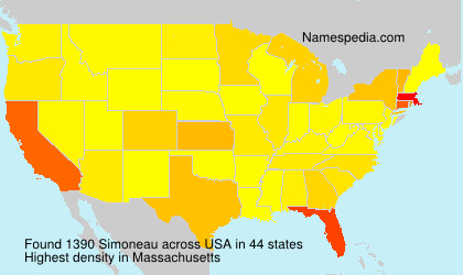 Surname Simoneau in USA Surname Simoneau in USA
