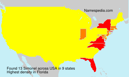 Surname Simonel in USA Surname Simonel in USA