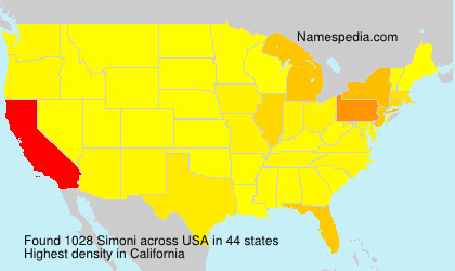 Surname Simoni in USA Surname Simoni in USA