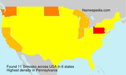 Surname Simosko in USA Surname Simosko in USA