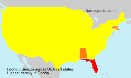 Surname Simoza in USA
