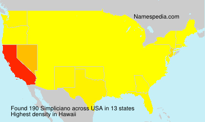 Surname Simpliciano in USA Surname Simpliciano in USA