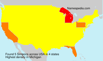Surname Simpons in USA Surname Simpons in USA