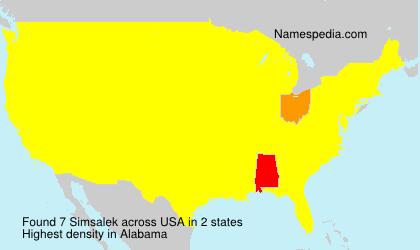 Surname Simsalek in USA Surname Simsalek in USA