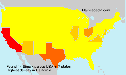 Surname Simsik in USA Surname Simsik in USA