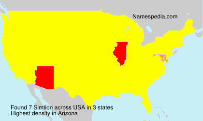 Surname Simtion in USA Surname Simtion in USA