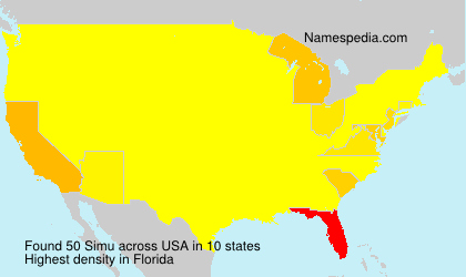 Surname Simu in USA Surname Simu in USA