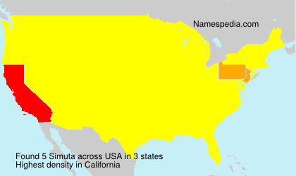 Surname Simuta in USA Surname Simuta in USA