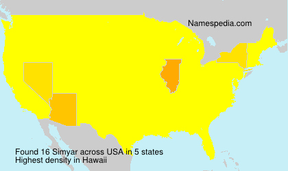 Surname Simyar in USA Surname Simyar in USA