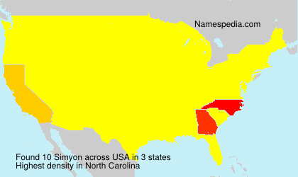 Surname Simyon in USA Surname Simyon in USA