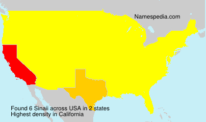 Surname Sinaii in USA Surname Sinaii in USA